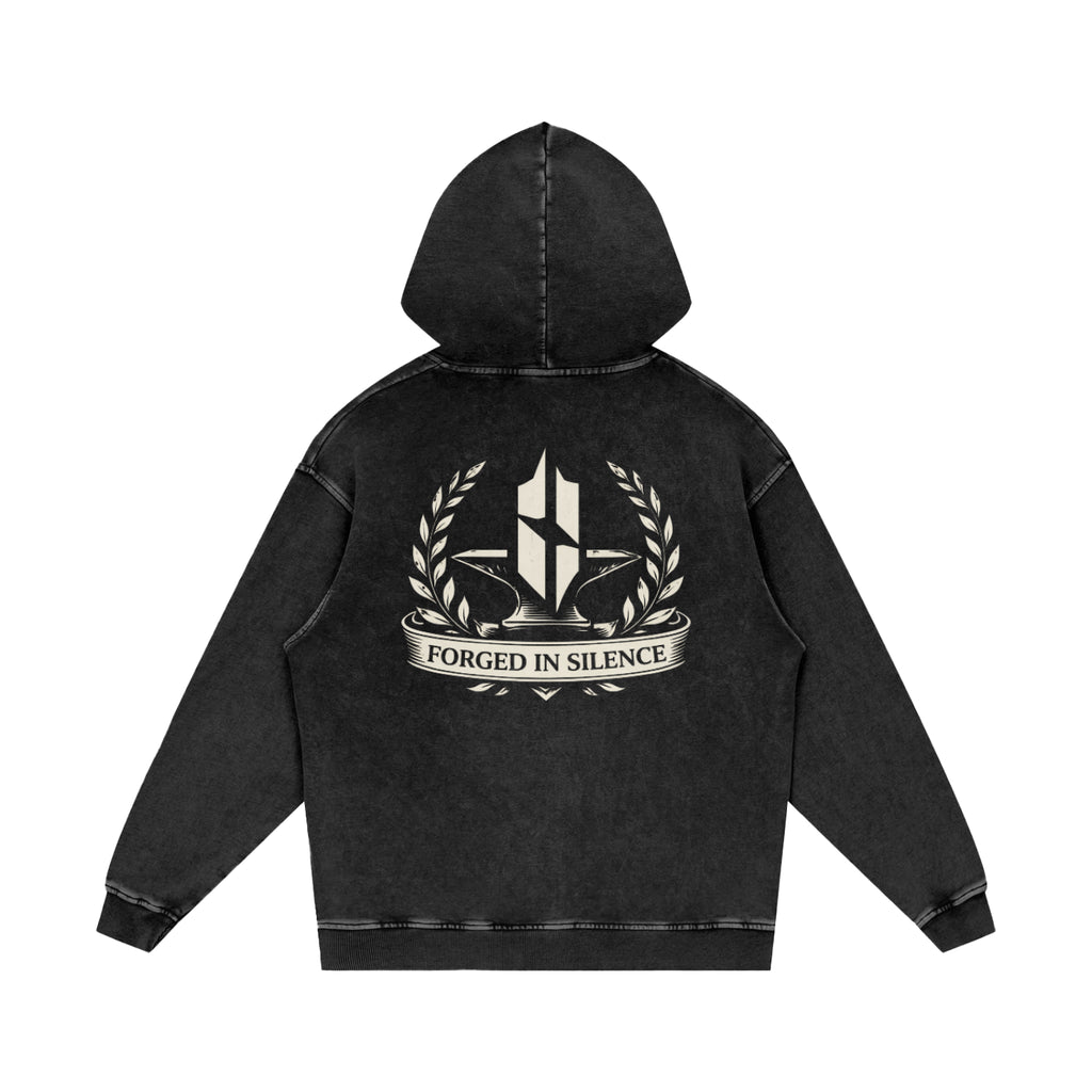 Snow Washed Loose Cotton Hoodie