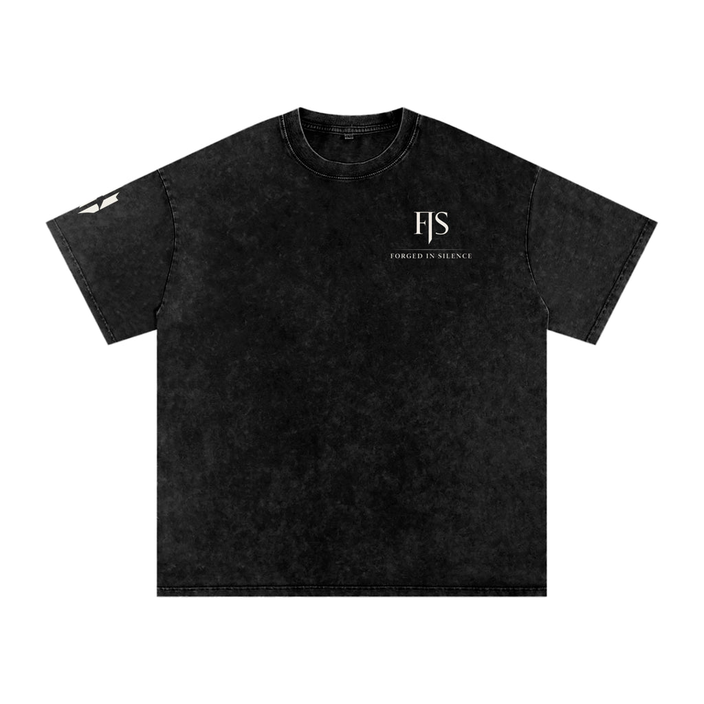 Snow Washed Oversized Cotton T-Shirt, International Shipping