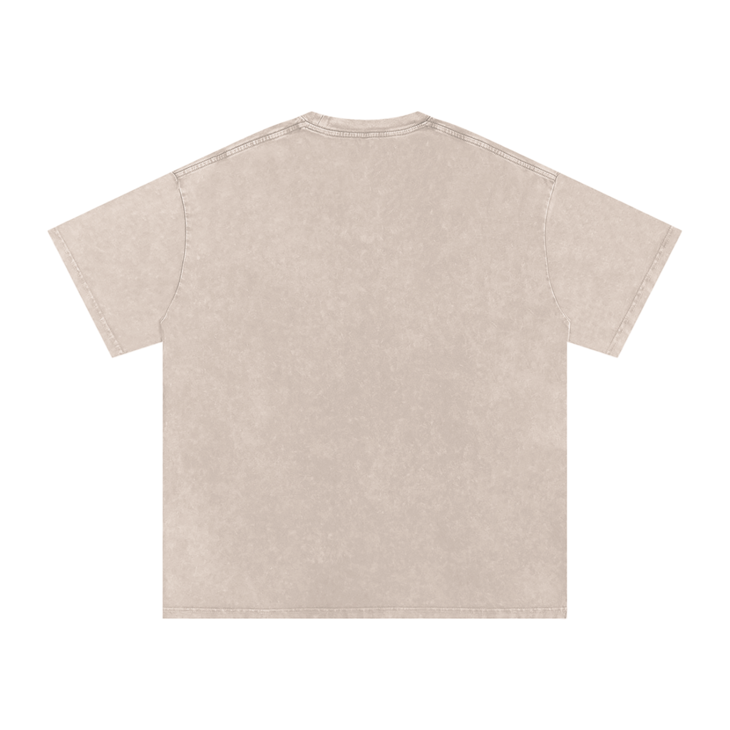 Snow Washed Oversized Cotton T-Shirt, Domestic shipping