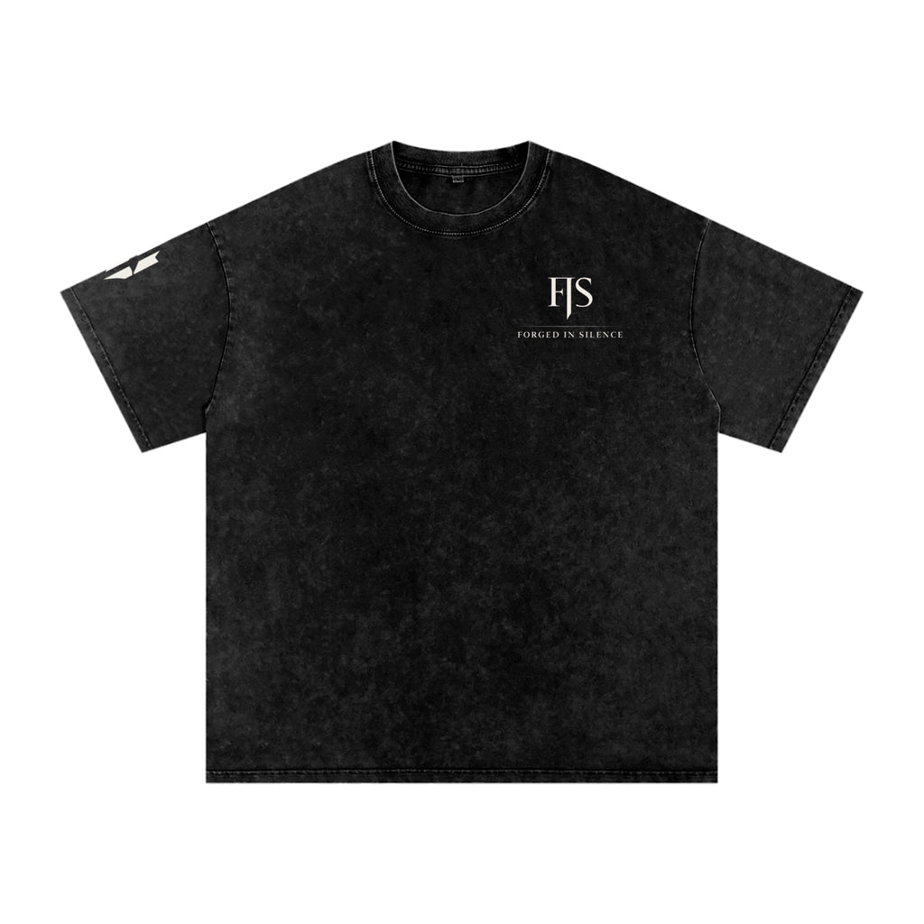 Snow Washed Oversized Cotton T-Shirt, International Shipping