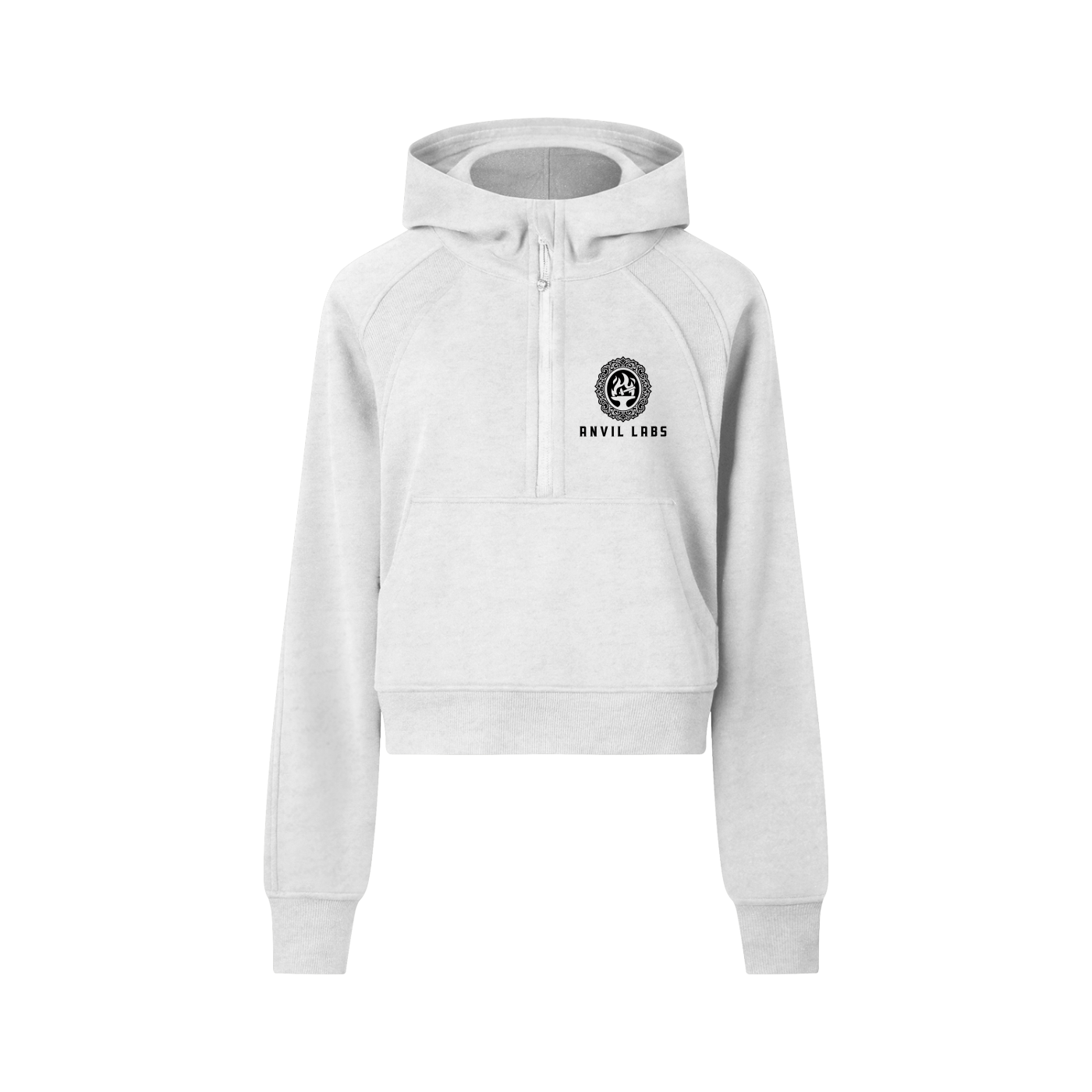 Cropped Half-Zip Hoodie, International Shipping